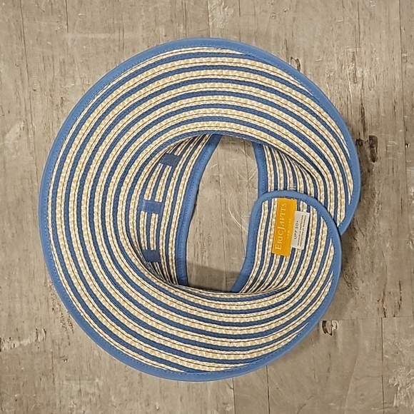 💕ERIC JAVITS💕 Brooke Packable Squishee Visor ~ UPF50+ Blue Mix One Size NWOT - Picture 8 of 11